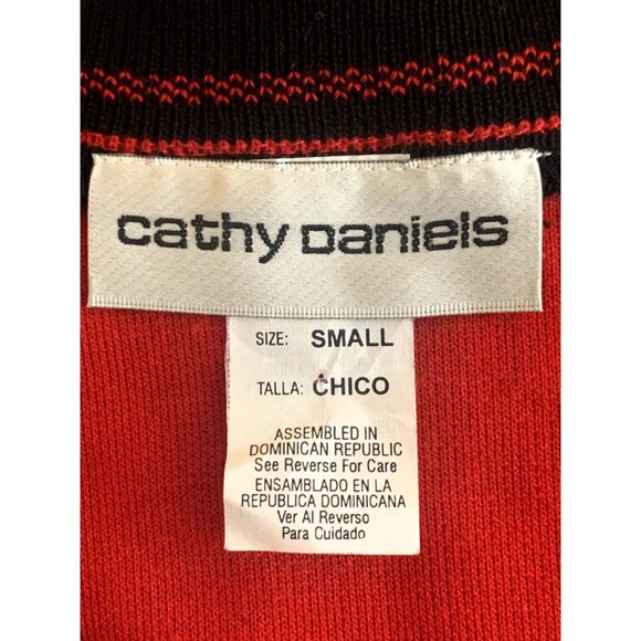 Cathy Daniels Womens Red Cardigan Sweater Button Front With Pockets Small - Picture 6 of 11